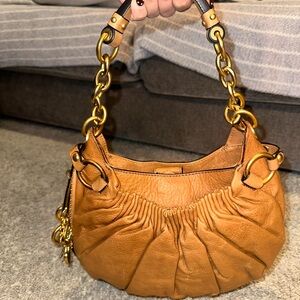 Juicy Couture Tan Shoulder Bag with Gold Accents